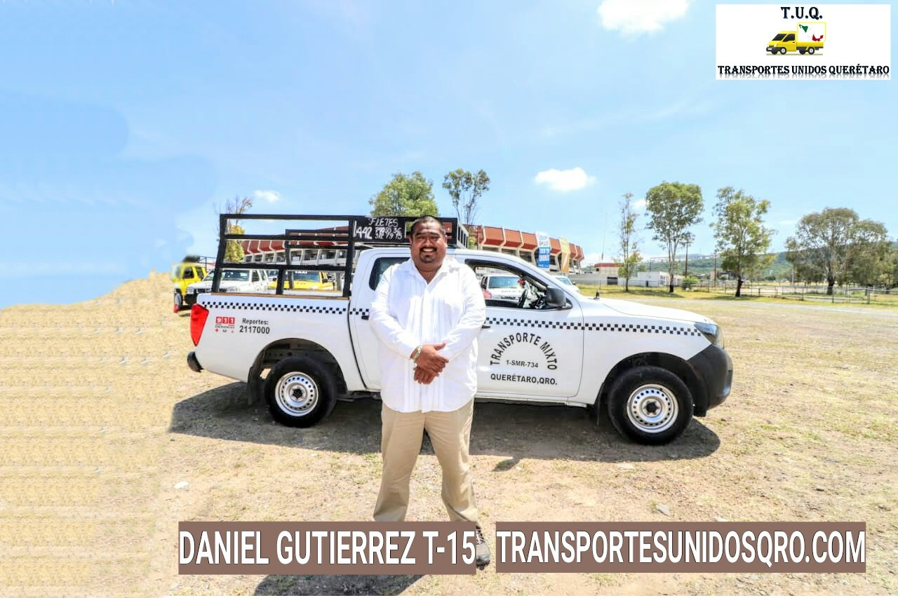 T15 Daniel Gutierrez Taxi Mixto Queretaro | Carga Ligera | Fletes y mudanzas