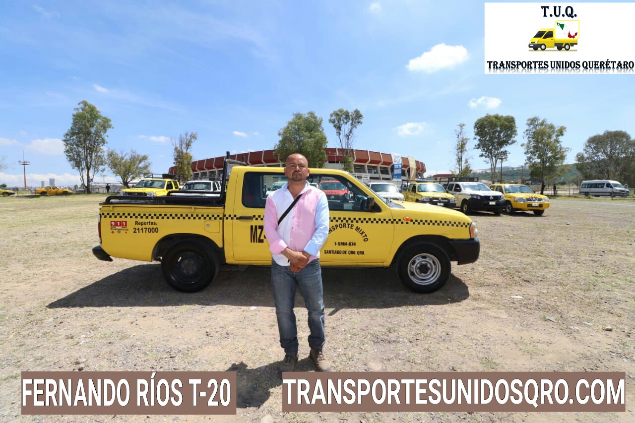 T20 Fernando Rios Taxi Mixto queretaro | Carga Ligera | Fletes y mudanzas